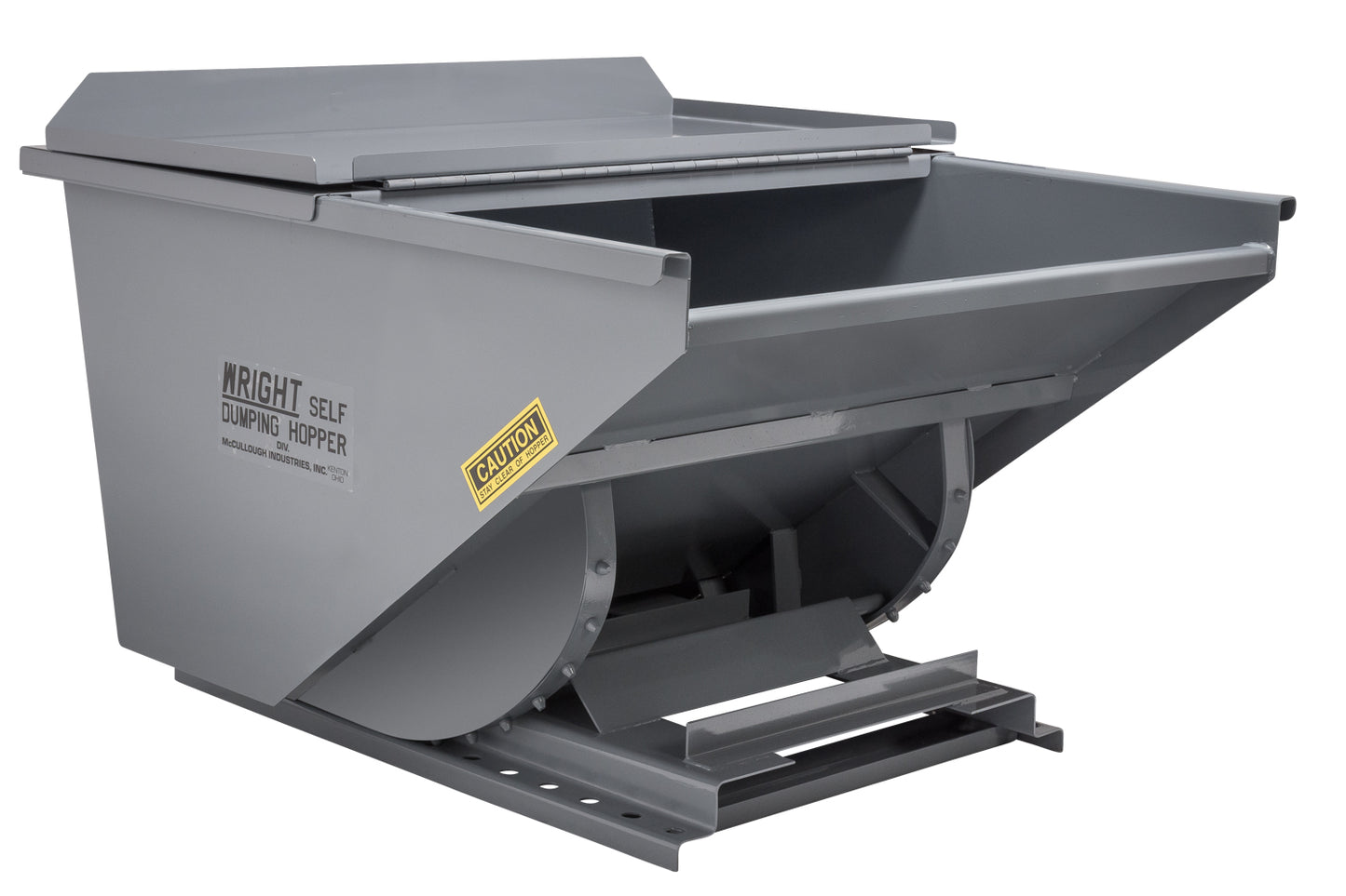 Dumping Hoppers Lid Open