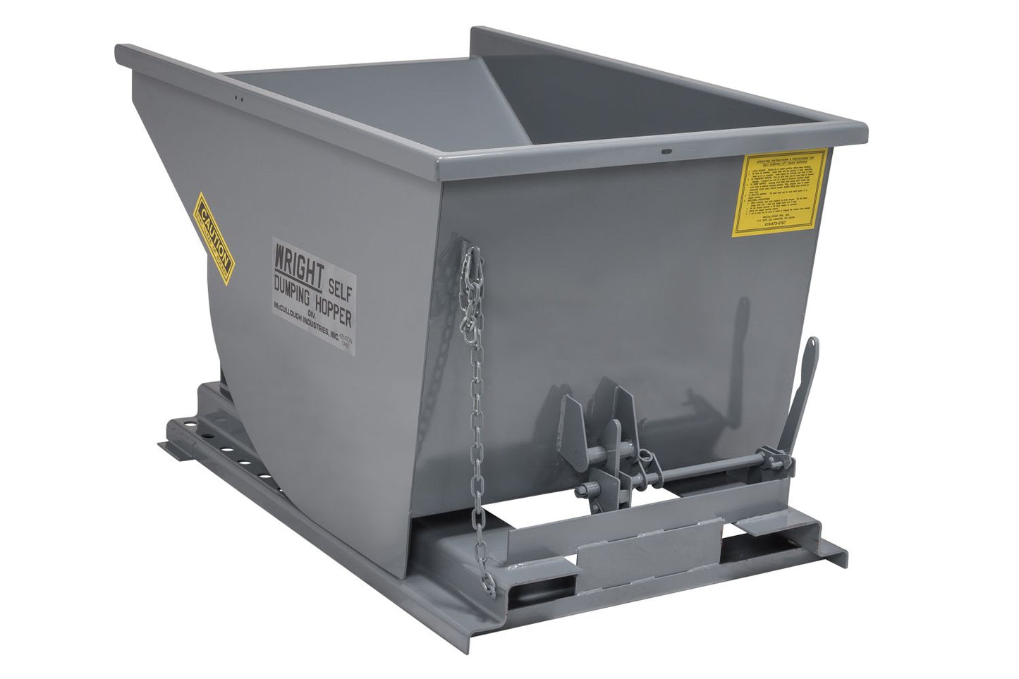 Bump Release Self-Dumping Hoppers